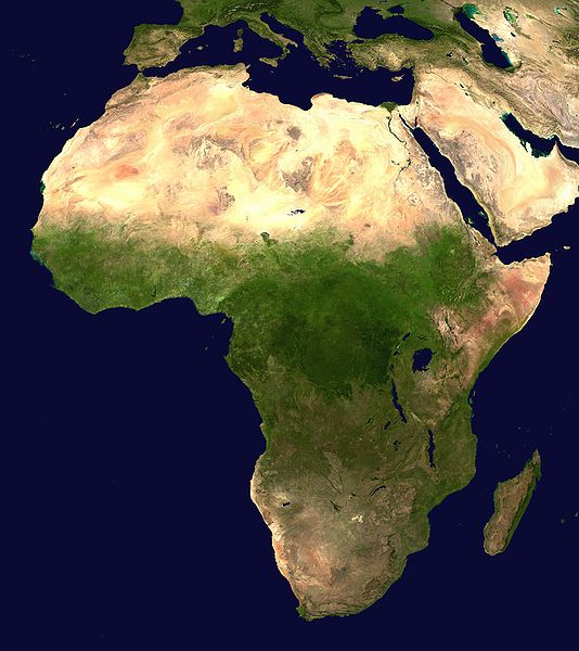 africa_satellite_orthographic